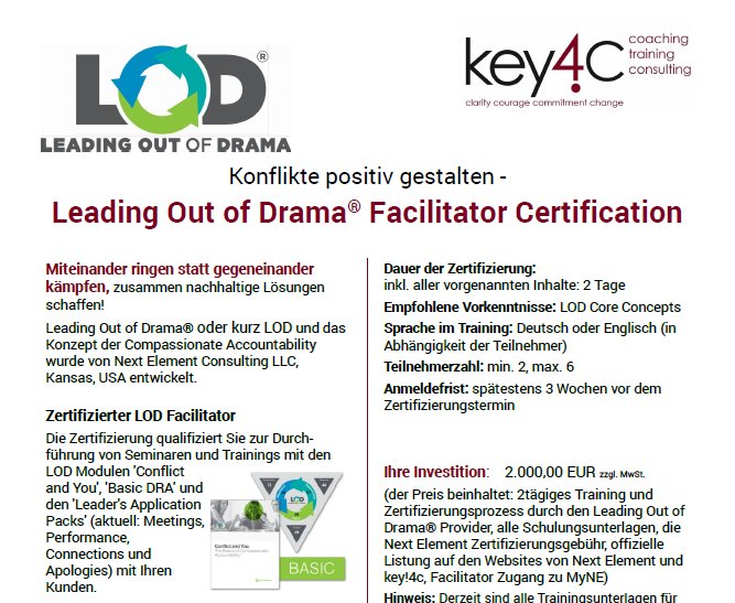 LOD Facili­tator Zerti­fi­zie­rung 2020
